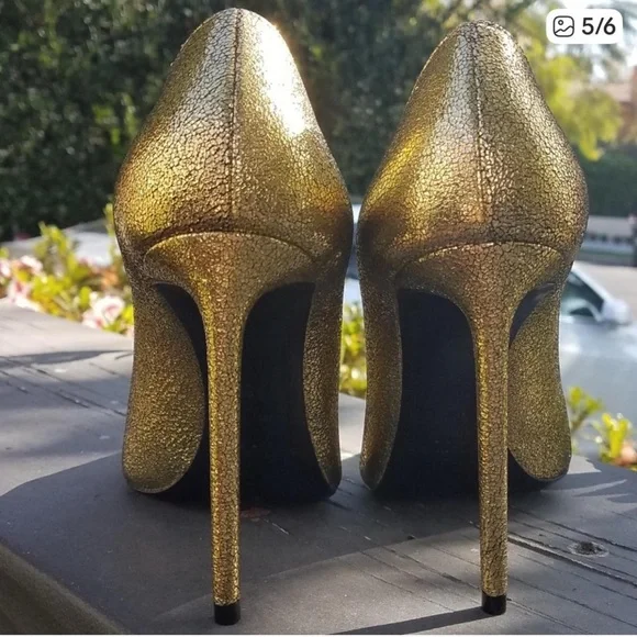 Saint Laurent gold Pumps size 6,5 - Picture 5 of 6
